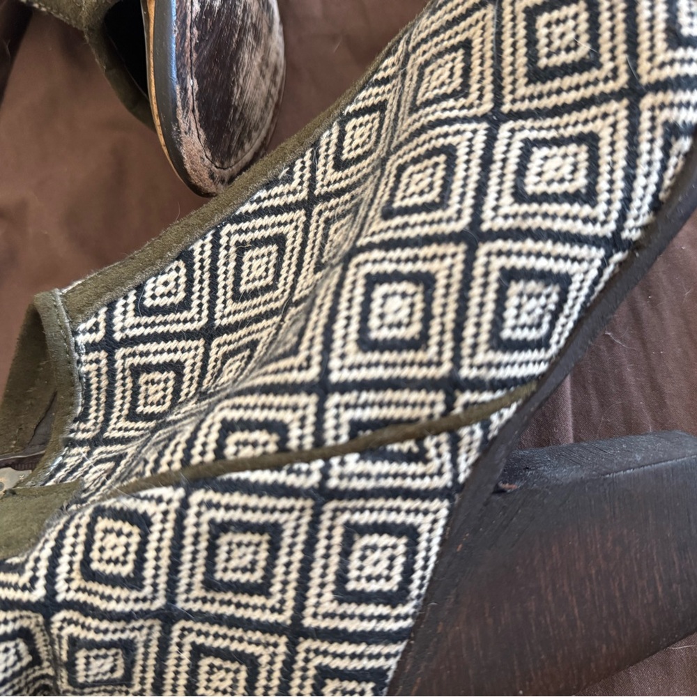 Geometric Patterned Heeled Boots - image 2